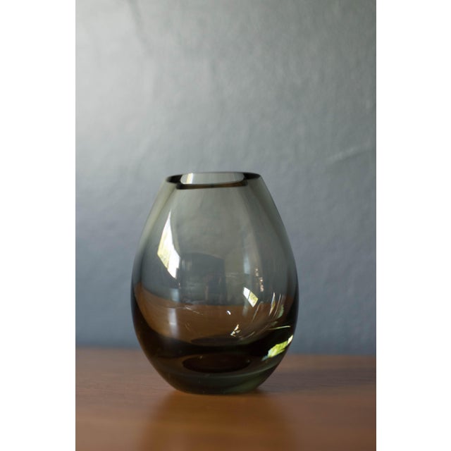 Holmegaard Vintage Danish Holmegaard Tear Drop Glass Vase by Per Lutken For Sale - Image 4 of 7