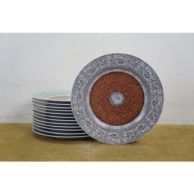 1980s 1980s Taitu Palladio Emilio Bergamin Architectural Brick China Dinner Service - 55 Pcs For Sale - Image 5 of 12