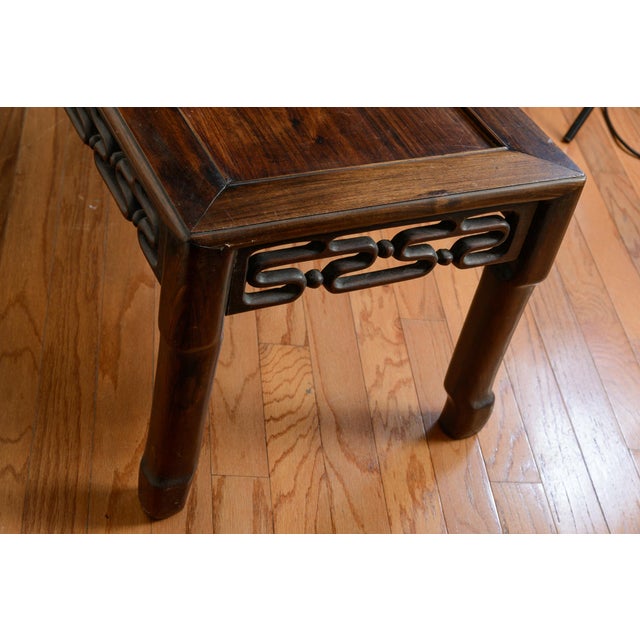 Asian Carved Hardwood Coffee Table or Bench 19Th. Century. For Sale - Image 9 of 11