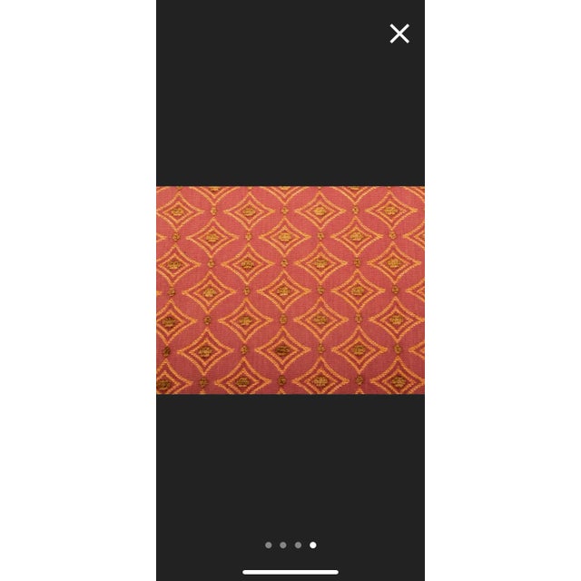 Square Ottoman with Square Cushion and Gathered Rope Corners For Sale - Image 4 of 5