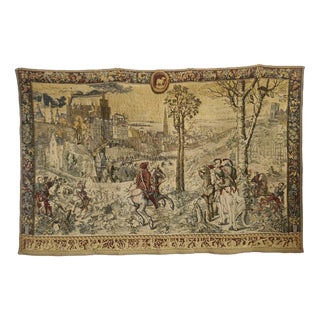Medieval Hunts of Maximilian Wool Tapestry, Brussels, 1960s For Sale