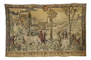 Medieval Hunts of Maximilian Wool Tapestry, Brussels, 1960s