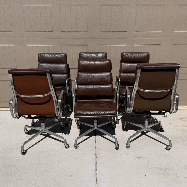 Metal Eames Soft Pad Chairs for Herman Miller Model Ea420l For Sale - Image 7 of 12
