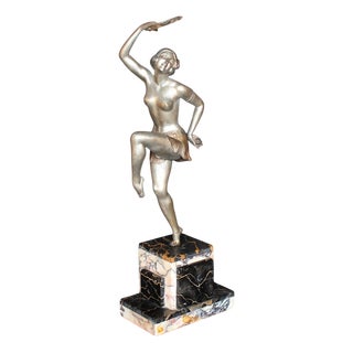 Unknown, Tambourine Dancer, 1920s, Cold-Painted Spelter For Sale
