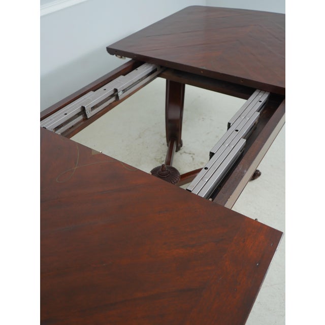 Emanuel Morez Mahogany Brass Inlaid Dining Table For Sale - Image 12 of 18
