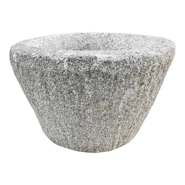 Small Vintage Granite Stone Outdoor/Indoor Decorative Bowl For Sale