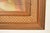 Original Artist Signed Oil Painting on Canvas Rural Landscape of "Covered Bridge" in Carved Walnut and Woven Rattan Frame For Sale - Image 10 of 14