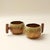 Two vintage-style coffee cup and saucer sets. The glaze drips naturally, creating varying shades of texture. Suitable for...