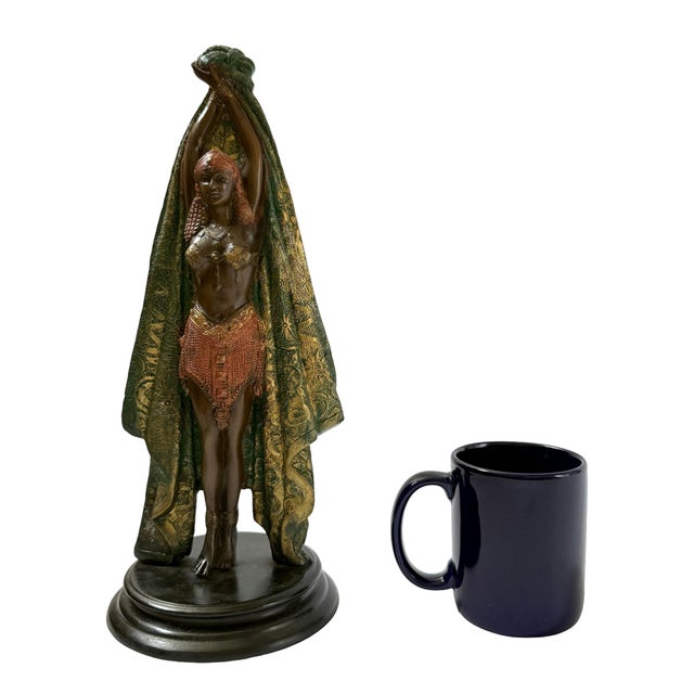 Art Deco Art Deco Bronze “Draped Dancer” Sculpture For Sale - Image 3 of 6