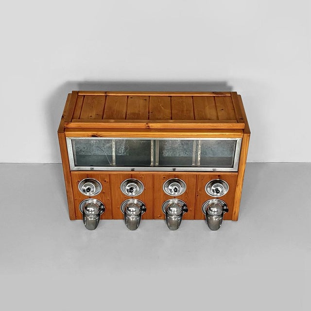 Mid-Century Modern Italian Coffee Dispenser in Wood, Glass and Metal, 1960s For Sale - Image 3 of 18