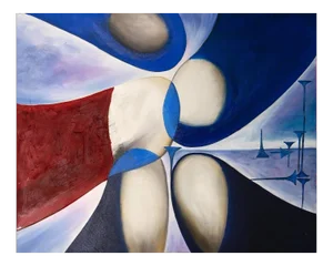 Giorgio Lo Fermo, Five Shapes, 2020, Oil Painting