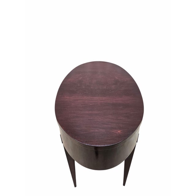 Mid-Century Modern Walter E. Smithe Gramercy Oval Executive Writing Desk For Sale - Image 3 of 10