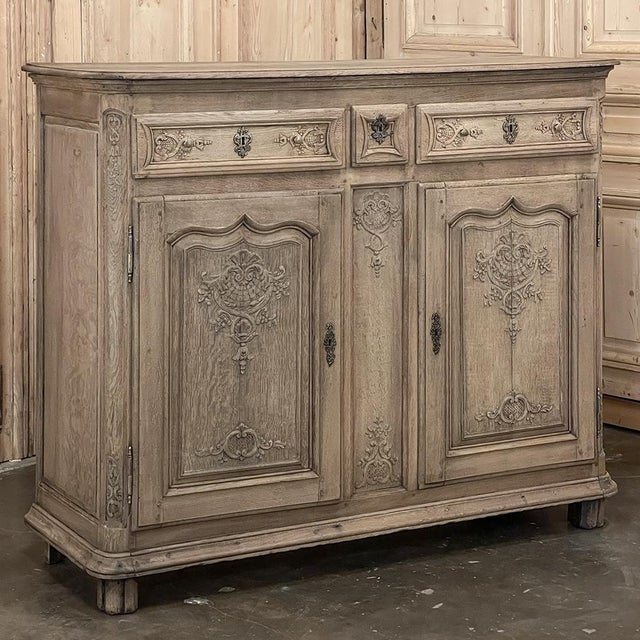 18th Century Country French Buffet in Stripped Oak Chairish
