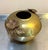 Mid-Century Modern 1970s Heavy Brass Tapered Flower-Side Planter / Vase For Sale - Image 3 of 4