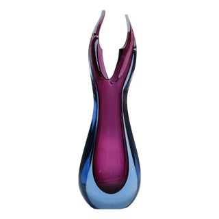 Submerged Murano Glass Vase by Flavio Poli for Seguso, Italy, 1960s For Sale