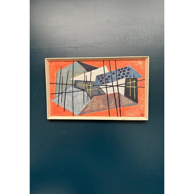 Abstract Composition, 1950s, Oil Painting on Panel, Framed For Sale - Image 13 of 18