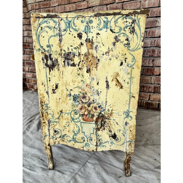 Rococo Italian Rococo Style Painted Commode Chest For Sale - Image 3 of 9
