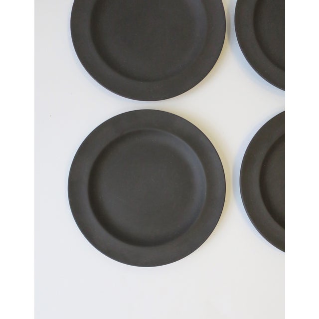 Black 1970s Wedgwood English Matte Black Basalt Plates - Set of 4 For Sale - Image 8 of 10