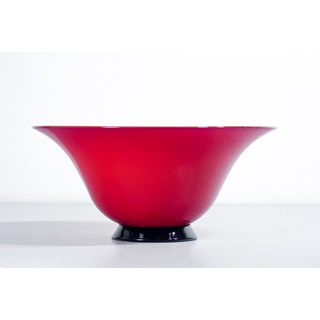 Vase in Red Opal Blown Glass from Venini For Sale - Image 10 of 14