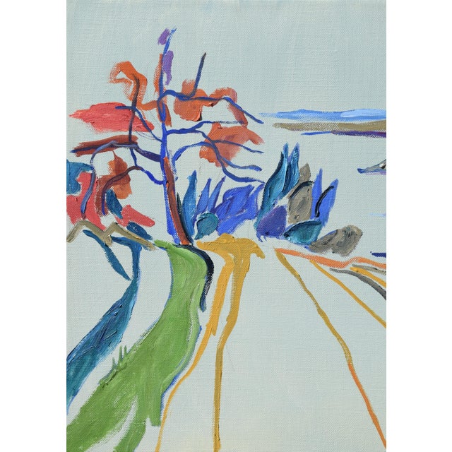 Modern Richild Holt, Lake Constance Landscape (bei Überlingen), 1999, Oil on Canvas, Framed For Sale - Image 3 of 11