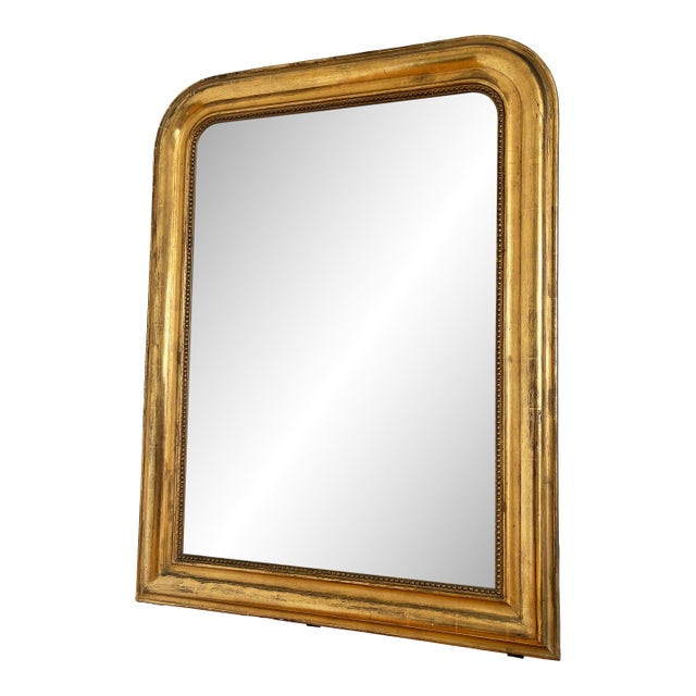Large Antique French Louis Philippe Giltwood Mirror – Late 19th Century For Sale