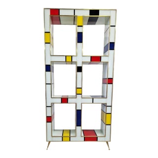 Multicolor Murano Glass Shelf, 1980s For Sale