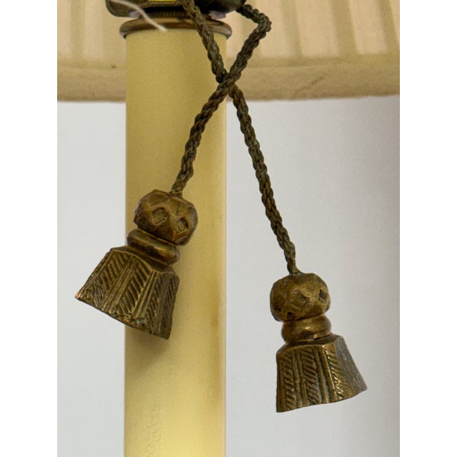 Navy Blue Late 20th Century Frederick Cooper Imari Candlestick Table Lamps, Pair For Sale - Image 8 of 12