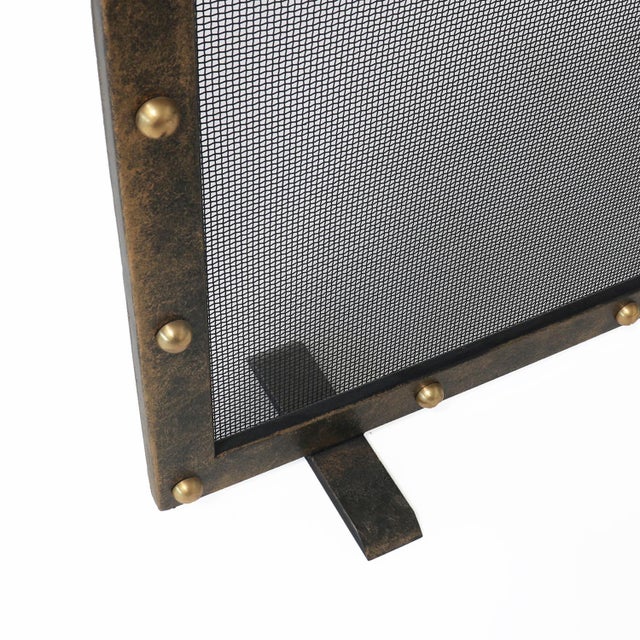 Not Yet Made - Made To Order Gold Rubbed Black Amelia Fireplace Screen Brass For Sale - Image 5 of 5