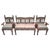 2000 - 2009 Indian Rosewood Inlaid Settee and Armchairs, Set of 3 For Sale - Image 5 of 5