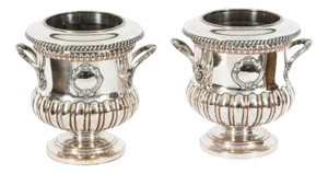 Antique English Wine Coolers, Set of 2