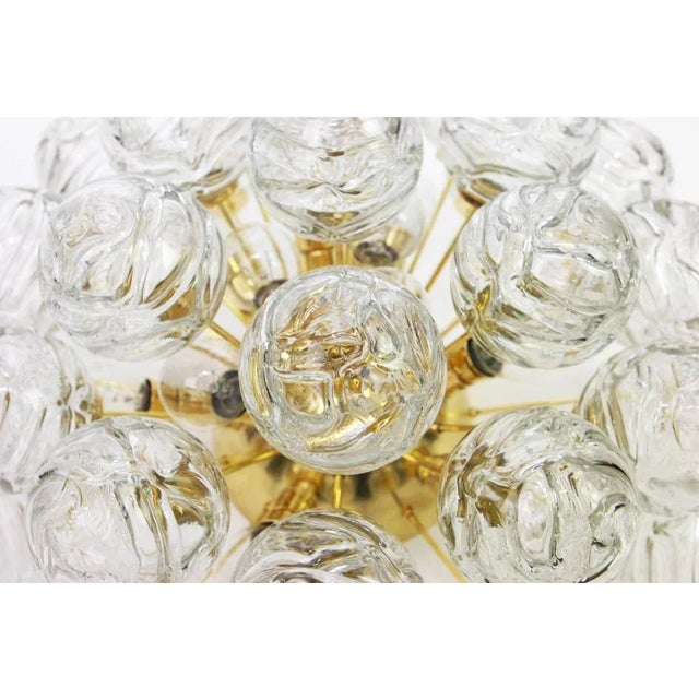 Glass Sputnik Flush Mount Snowballs from Doria, Germany, 1970s For Sale - Image 4 of 7
