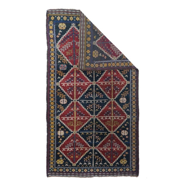 Antique Shiraz Rug 4'7'' x 8'5'' For Sale - Image 4 of 11