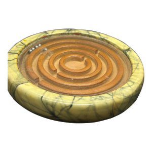Antique 1920s Signed Marbled Bakelite Dexterity Maze Game — 'Japa'