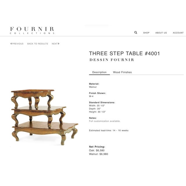 Dessin Fournir Italian Walnut Three Step Side Table For Sale In Los Angeles - Image 6 of 7