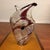 Vintage Italian handblown art glass centerpiece vessel in an elegant sculptural freeform shape with dramatic sweeping...