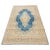 Antique Rug | Intricate Ivory & Beige Florals With Blue Medallion For Sale - Image 4 of 5