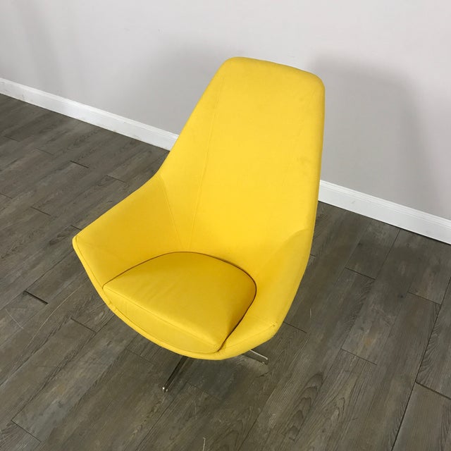 Modani Modern Yellow Lounge Chair Chairish