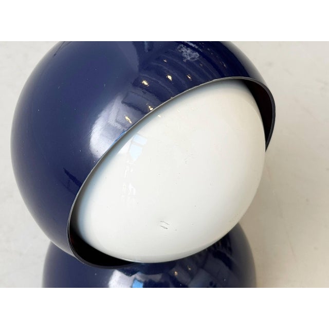 Blue Eclisse Table Lamp by Vico Magistretti for Artemide, Italy, 1960s For Sale - Image 8 of 11