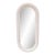 Vintage Arched White Wicker Full Length Dressing Wall Mirror For Sale