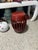 1950s 1950s Red Wooden Drum Stool or Side Table For Sale - Image 5 of 7