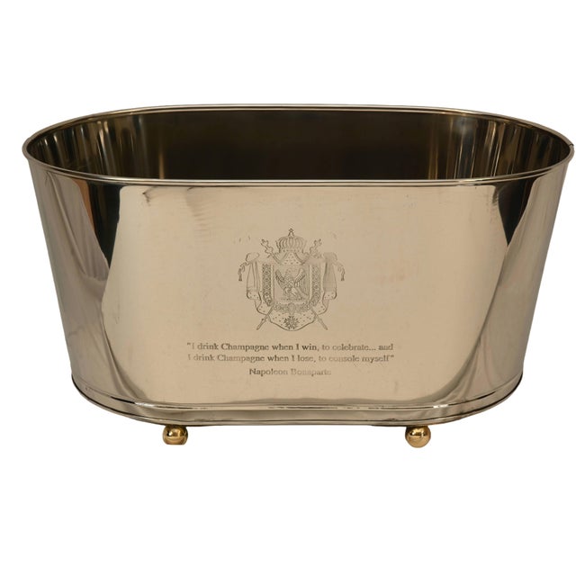 Wonderful French silver plate champange wine cooler or ice bucket Bought from a dealer on Marche Biron at Paris antiques...