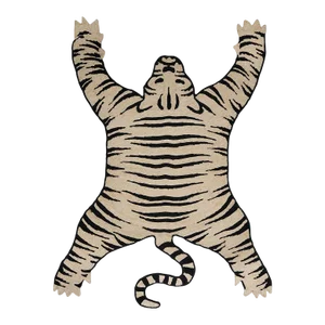 Schumacher x Charlap Hyman & Herrero Tigre Rug in Natural & Black