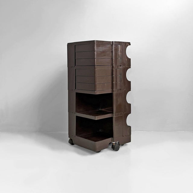 Italian Modern Brown Boby Storage Trolley by Joe Colombo for Bieffeplast, 1970s For Sale - Image 6 of 15