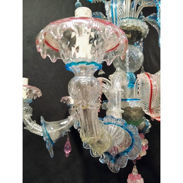 Murano Glass Chandelier, 1950s For Sale - Image 8 of 14