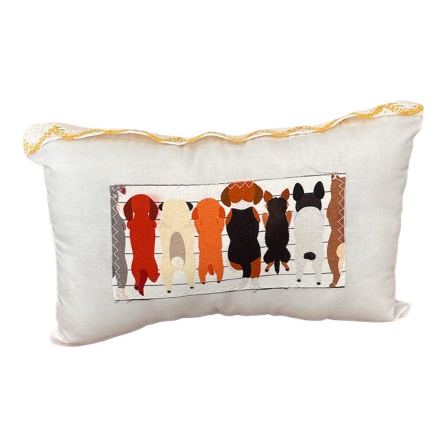 Dogs Accent Pillow Handmade New 9x12 For Sale