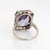 Early 20th Century Vintage Art Deco Amethyst Ring Enamel Cocktail 14k Gold Filigree Jewelry Size 7 For Sale In Los Angeles - Image 6 of 7