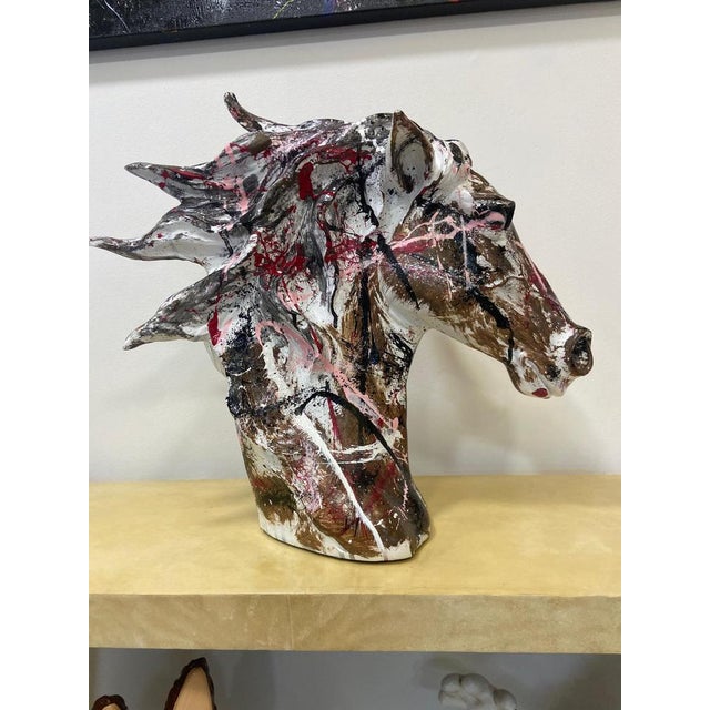 Silvio Formichetti, Horse Head Sculpture, 2000s, Resin For Sale - Image 3 of 11