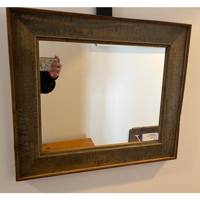 American Contemporary Maine Barnwood Wall Mirror For Sale - Image 3 of 12