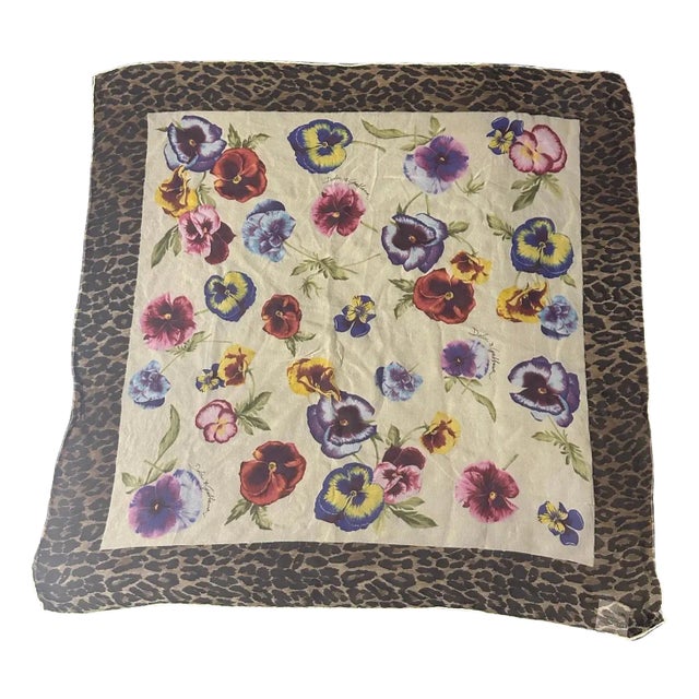 21st Century Dolce & Gabbana Animalier and Flower Silk Scarf For Sale