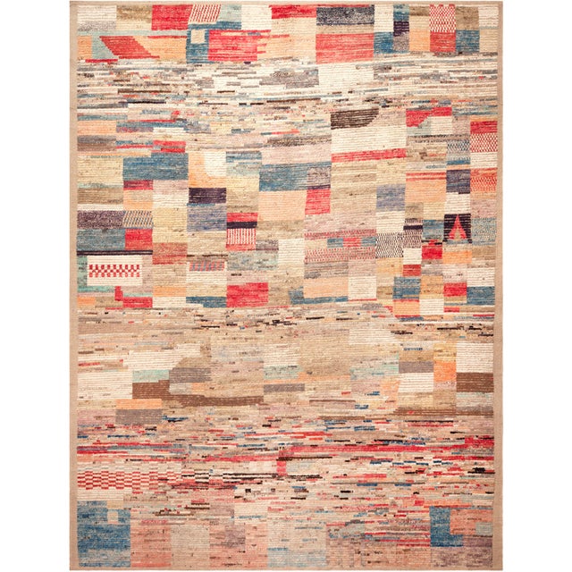 Beautiful Modern Abstract Patchwork Rug, Country of origin: Central Asia, Circa date: Modern